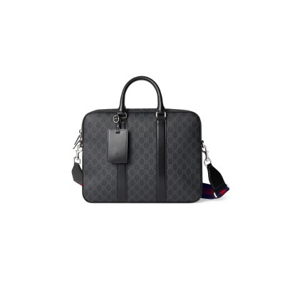 GUCCI GG BLACK MEDIUM BRIEFCASE ‎792077 (33*28*7cm)